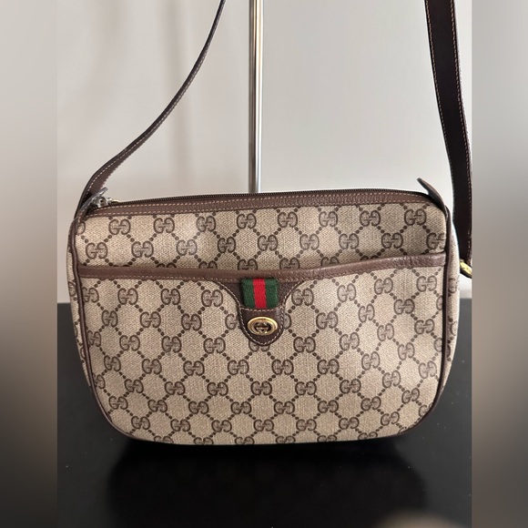 Authentic Gucci Coated Canvas Handbag Purse Crossbody - Picture 3 of 16